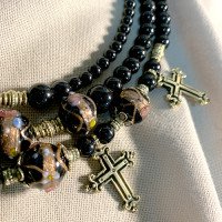 Necklace "Verkhovinochka" made of brass — handmade