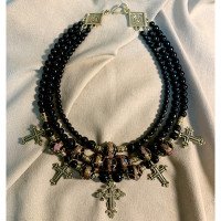 Necklace "Verkhovinochka" made of brass — handmade