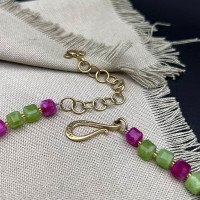 Handmade "Spring" necklace made of brass