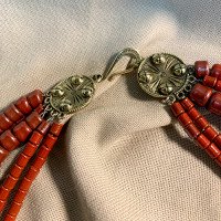 Necklace "Fiery Sun" made of brass — handmade