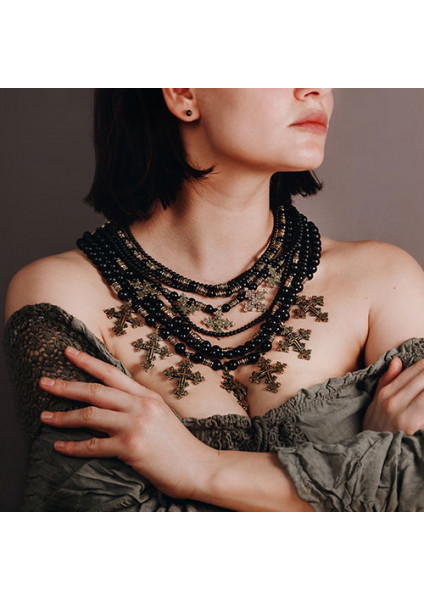 Zgarda "Lady of Goodness" made of brass — handmade