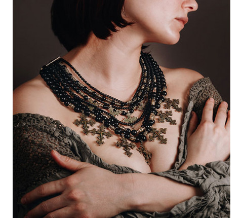 Zgarda "Lady of Goodness" made of brass — handmade
