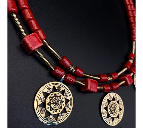 Necklace with "Sunflowers"