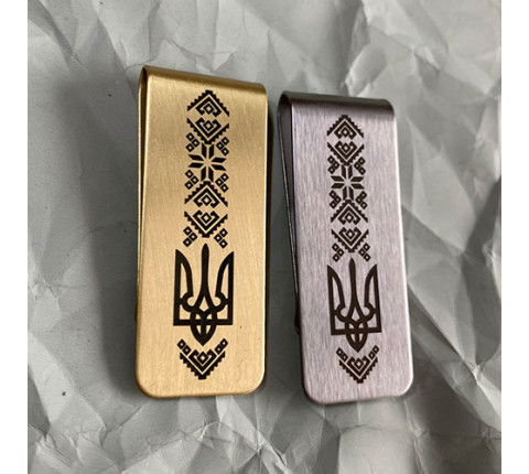 Handmade brass money clip