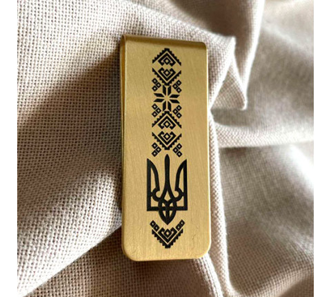 Handmade brass money clip