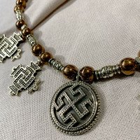 Necklace "Sunny Swarga" made of brass — handmade