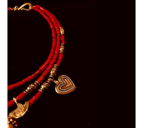 Necklace "Pokrova" made of brass — handmade