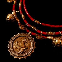 Necklace "Pokrova" made of brass - handmade