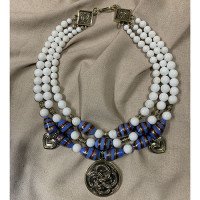 Necklace "Sky Blue" made of brass — handmade