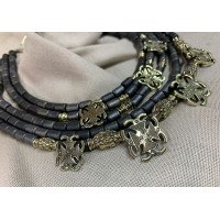 Necklace "Brass Dance" made of brass - handmade