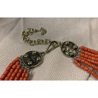 Necklace "Festive" made of brass - handmade