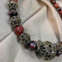 Necklace "Velvet Autumn 2" made of brass — handmade