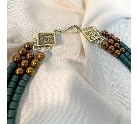 Necklace 001 made of brass — handmade