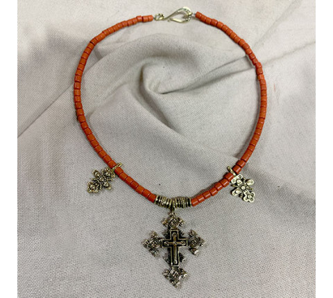 Handmade brass necklace "Zgardochka"
