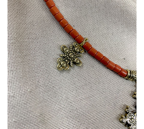 Handmade brass necklace "Zgardochka"