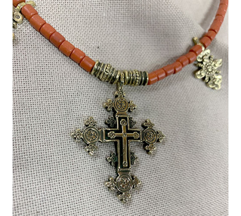 Handmade brass necklace "Zgardochka"