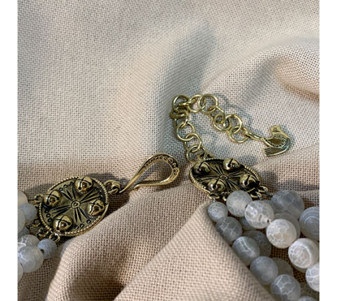 Necklace "Winter Sun" made of brass — handmade