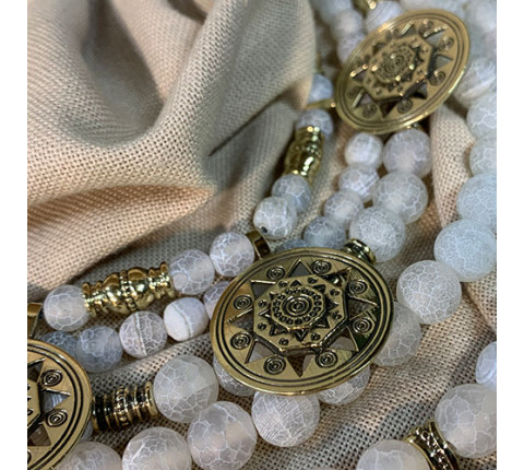 Necklace "Winter Sun" made of brass — handmade