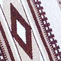 Гуцульська ткана доріжка «Бордовий ромб» ручної роботи