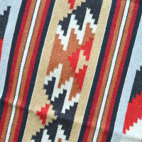Килим гуцульський «Полум'я Чорногори» — ручна робота, вогняна палітра зі смерековим візерунком