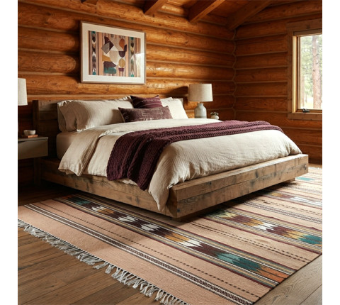 Handmade woolen rug "Indian Summer"