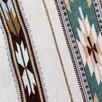 Hutsul woven rug "Turquoise Flower" handmade