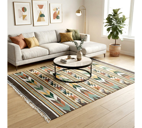 Hutsul wool carpet "Polonynska Harmony" handmade