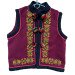 Festive Hutsul Kaptar "Christmas Star" made of burgundy cashmere