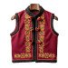 Festive Hutsul Kaptar "Christmas Star" made of burgundy cashmere