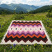 Handmade blanket "Dawn in the Carpathians"