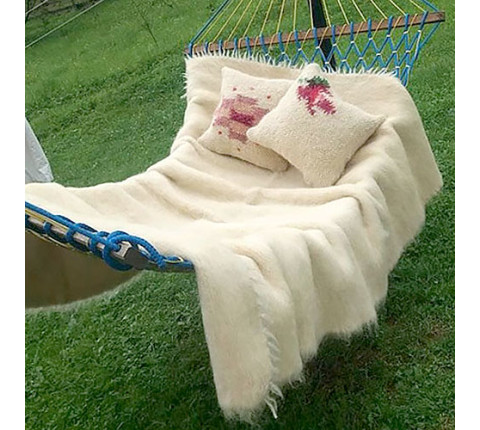 Hutsul handmade blanket "White"