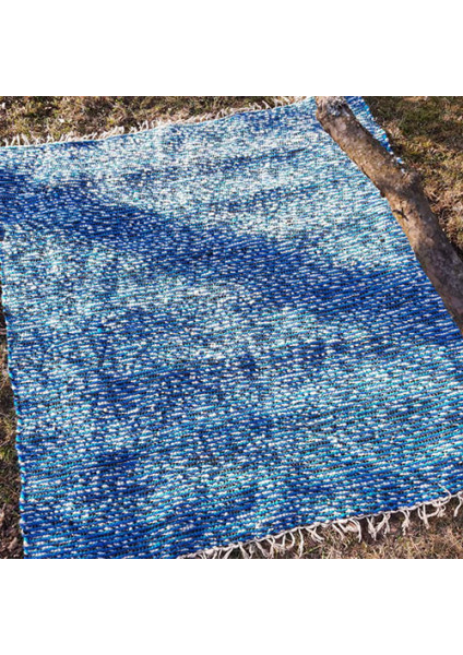 Hutsul handmade blanket "Blue Sky"