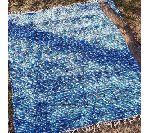 Hutsul handmade blanket "Blue Sky"