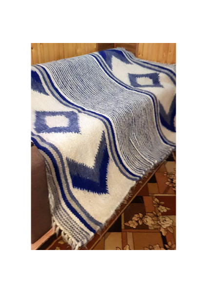 Hutsul handmade blanket "Blue River"