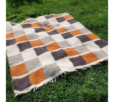 Hutsul hand-made blanket "Checked"