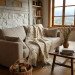 Carpathian woolen blanket "Rocky Shore"