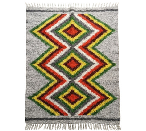 Handmade Hutsul blanket gray "Hutsul"
