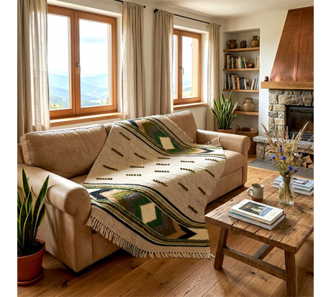 Hutsul handmade blanket “Paths of the Carpathians”
