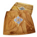 Square cherry wood "Fan" serving tray