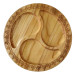Yin-Yang serving tray with walnut and cherry carving