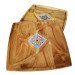 Square cherry wood "Fan" serving tray