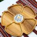 Менажниця «Мозаїка» кругла на п'ять секцій з кафелинкою з черешні