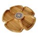 Round serving dish "Mosaic" with five sections and cherry tile