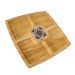 Square serving dish with five sections and a cherry tile