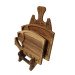 Table set "Axe" for takeout dishes made of walnut or cherry