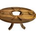 Wooden wine table made of walnut for glasses and bottles