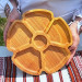 Serving dish "Flower" — round wooden plate