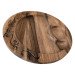 Tea tray "For tea" with carved teapot design made of walnut