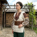 Hutsul leather belt handmade "Gold of the Carpathians" (brown, three-buckle)