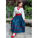 Ukrainian national costume "Mavka" — an embroidered shirt and a sea wave colored skirt